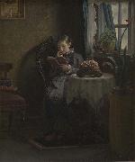 Michael Ancher Anna Ancher reading oil painting